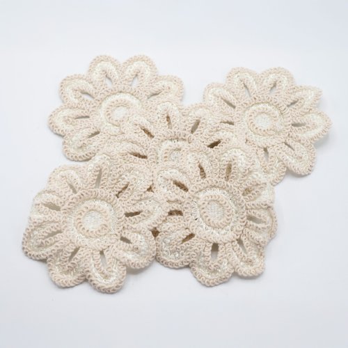 Preview: Applikation - Dala Flower - Aufnäher - natur