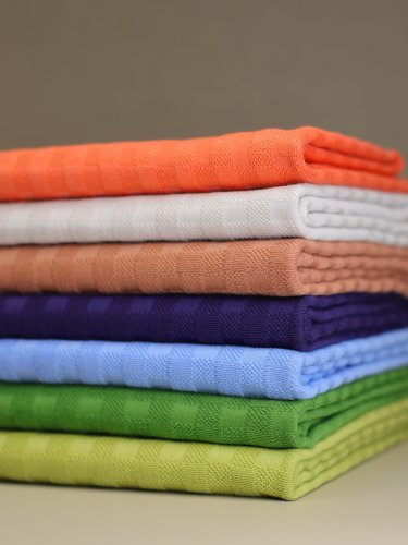 Bio Jacquard Jersey - Chess Knit - mandarin - Mind the Maker