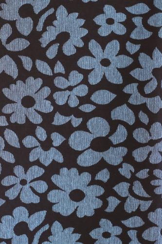 Preview: Baumwoll Jacquard - gewebt - Aster Bloom - umber/iced blue - meetMilk