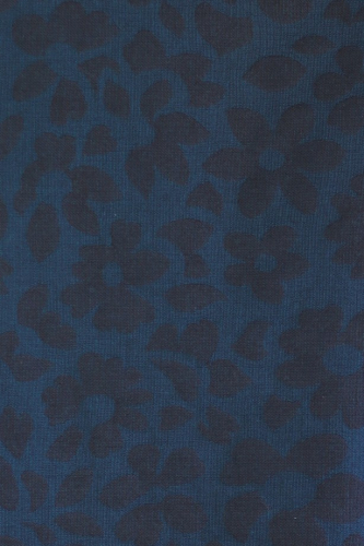 Preview: Baumwoll Jacquard - gewebt - Aster Bloom - pond/mocha - meetMilk