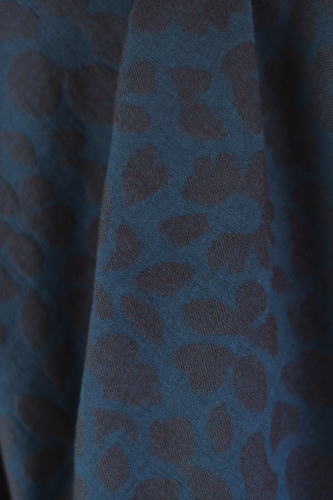 Preview: Baumwoll Jacquard - gewebt - Aster Bloom - pond/mocha - meetMilk