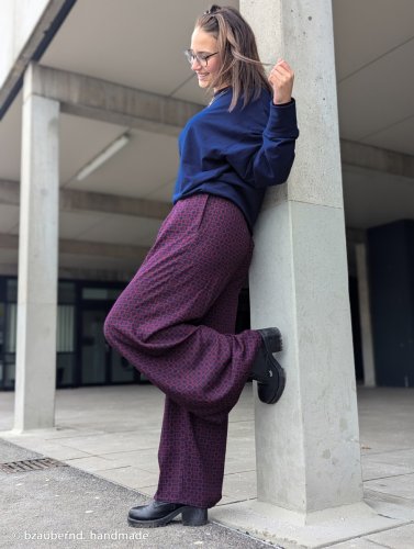 Viskose - Chain Twist - aubergine/burgundy - Geoluxe by Ki-ba-doo - Swafing