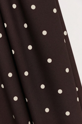Viskose Crepe mit LENZING™ ECOVERO™ Fasern - Jolly Dots - umber - Mind the Maker