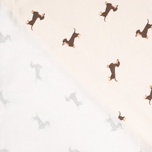 Preview: Jersey - Dackel - beige