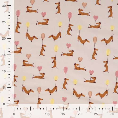Preview: Jersey - Flying Wiener Dog - sand