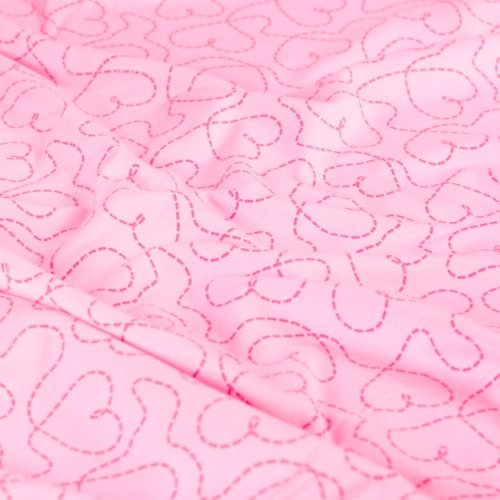Preview: French Terry - Glitzer Heart - rosa/neon