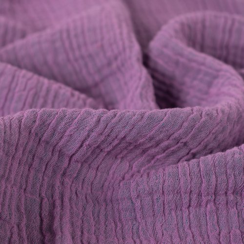 Preview: Doubleface Musselin - uni - lilac/bottle