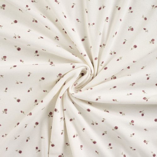 Preview: Rib Jersey - Bella Bloom - ecru