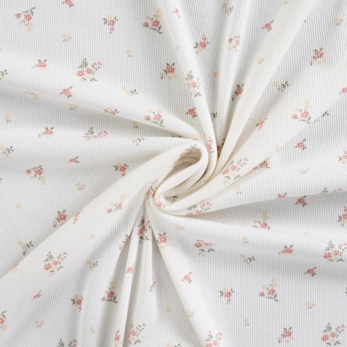 Preview: Rib Jersey - Emilia Bloom - ecru