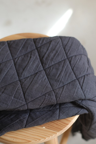 Preview: Steppstoff - Karla - grey/black melange - Mind the Maker