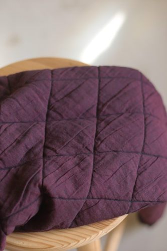 Preview: Steppstoff - Karla - mulberry/black - Mind the Maker