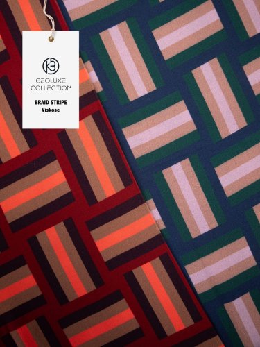 Viskose - Braid Stripe - burgundy - Geoluxe by Ki-ba-doo - Swafing