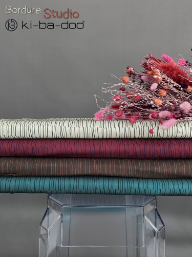Viskose - Striple - petunia/deep claret - Bordure Studio - Swafing by Kibadoo