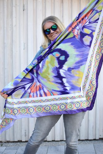 Viskose - Scarf Panel - Zazie - mint/lilac