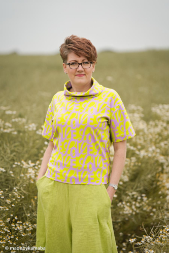 Preview: RESTSTÜCK 0,70m !!! - Modal French Terry - Love - flieder/kiwigrün - Love Collection - Swafing by Kibadoo