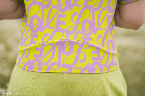 RESTSTÜCK 0,70m !!! - Modal French Terry - Love - flieder/kiwigrün - Love Collection - Swafing by Kibadoo