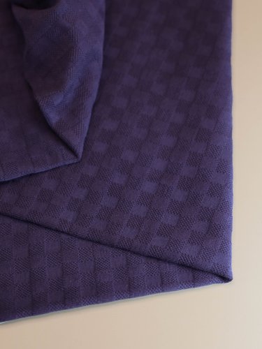 Bio Jacquard Jersey - Chess Knit - sailor - Mind the Maker