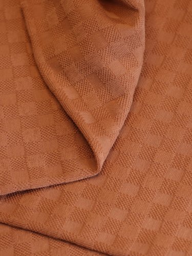 Bio Jacquard Jersey - Chess Knit - soft mocha - Mind the Maker