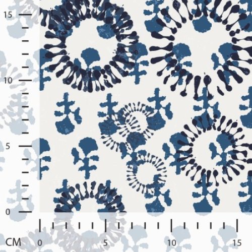 Preview: Baumwoll Voile - Lauri - white/blue