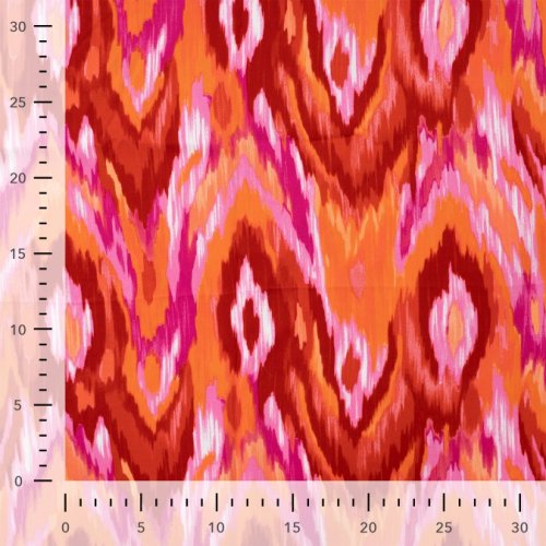 Preview: Viskosesatin - Chabela - matt - orange/rosa