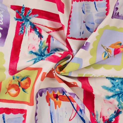 Preview: Viskose Popeline - Seasonal Elegance - multicolor