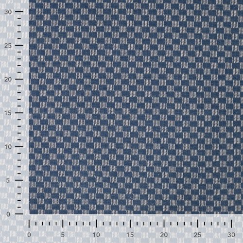 Preview: Jacquard Denim - Barry Check - medium blue