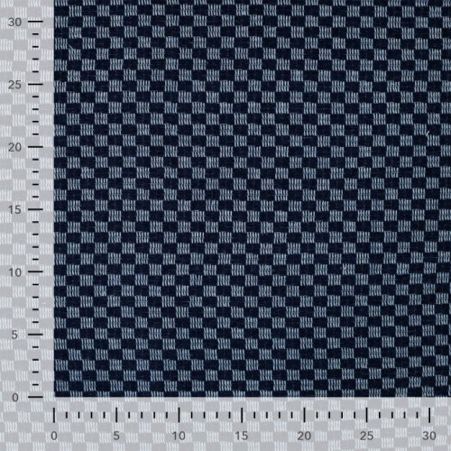 Preview: Jacquard Denim - Barry Check - dark blue