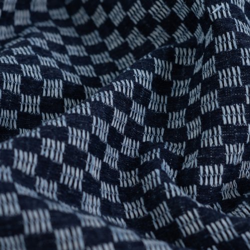Jacquard Denim - Barry Check - dark blue