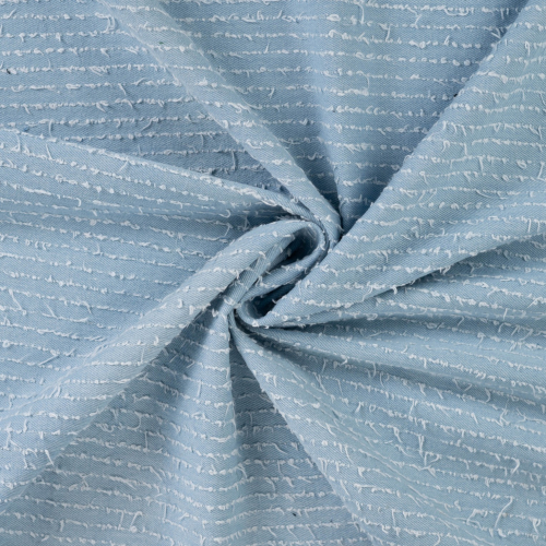 Preview: RESTSTÜCK 1,60m !!! - Denim - Fringe Vibe - light blue