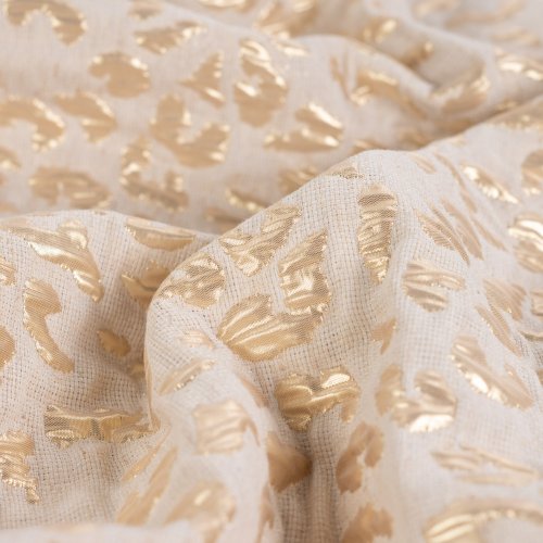 Preview: Leinen Jacquard - Elijah Leo - sand/gold