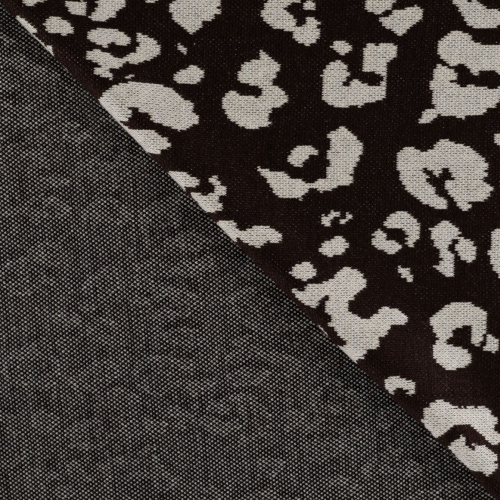 Preview: Heavy Jacquard - Leopard - dark brown