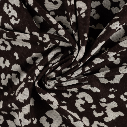 Preview: Heavy Jacquard - Leopard - dark brown