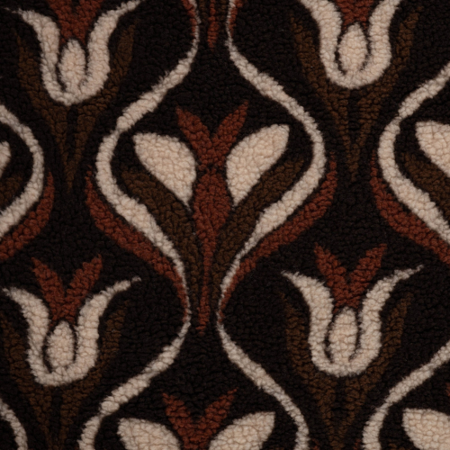 Teddy Plüsch - Mantelstoff - Flurin - dark brown