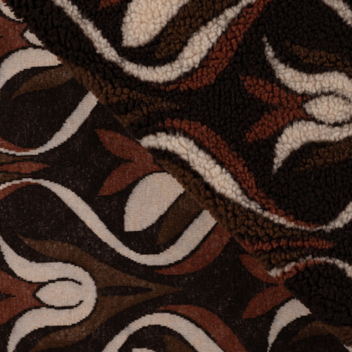 Preview: Teddy Plüsch - Mantelstoff - Flurin - dark brown