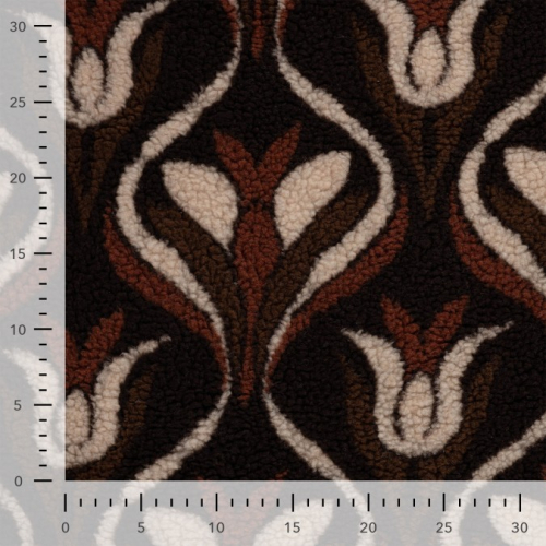 Preview: Teddy Plüsch - Mantelstoff - Flurin - dark brown