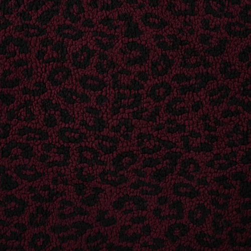 Teddy Plüsch - Mantelstoff - Luuk Leo - wine/black