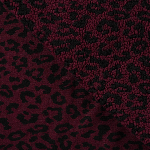 Preview: Teddy Plüsch - Mantelstoff - Luuk Leo - wine/black