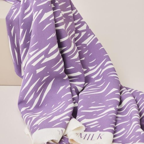 Crepe Viskose mit LENZING™ ECOVERO™ Fasern - Sketchy - mauve - meetMilk