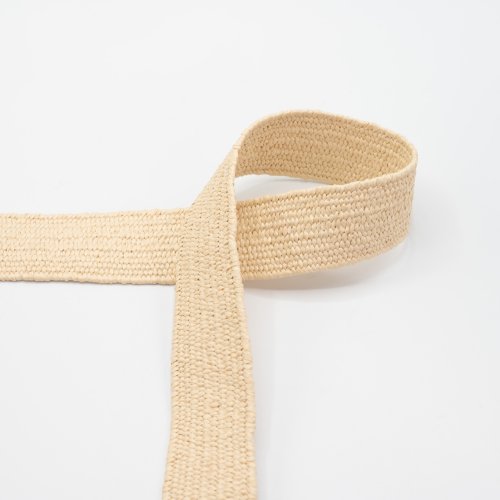 Gummiband - Bast - 40mm - uni - ecru