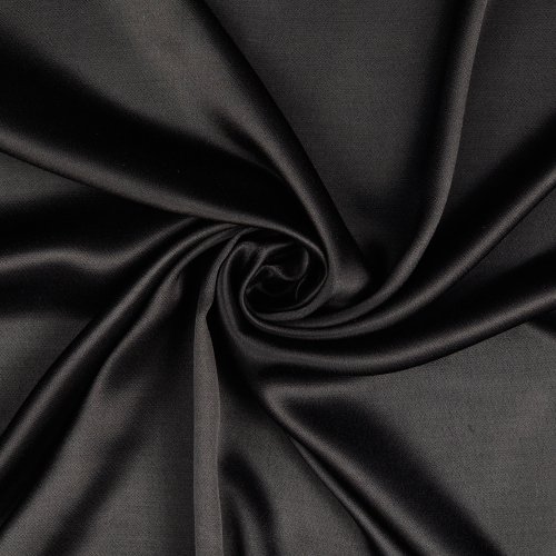 Innenfutter - Viskosesatin - uni - schwarz