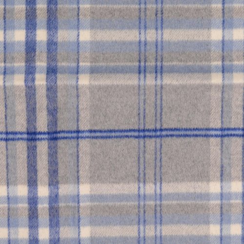 Mantelflausch - Karo Cambridge - grau/blau