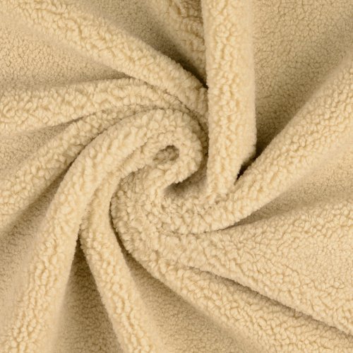 Doubleface - Wildlederimitat mit Teddyplüschabseite - beige