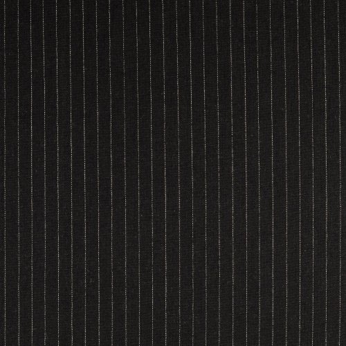 Woll Loden - Nadelstreifen - schwarz