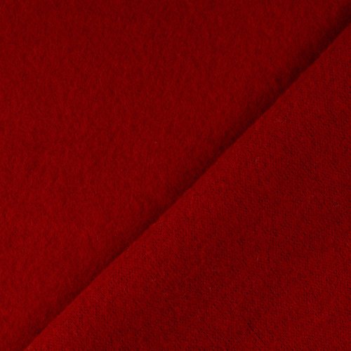 Wollfleece - uni - rot