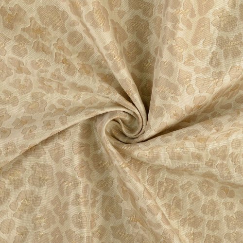 Jackenstoff Jacquard mit Glitzer - Leo - sand