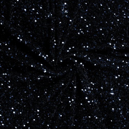 Preview: Paillettenstoff - marine