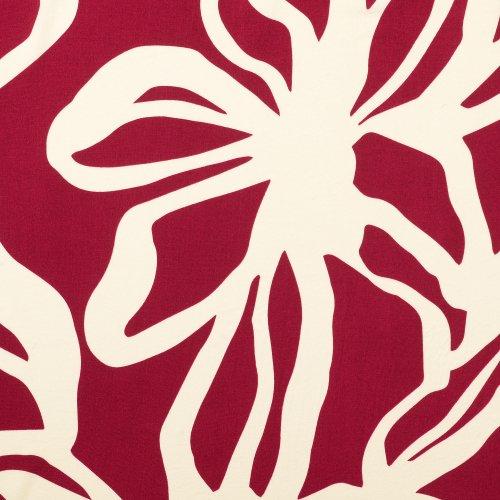 Preview: Viskose Popeline - Abstract Jungle - beere/creme