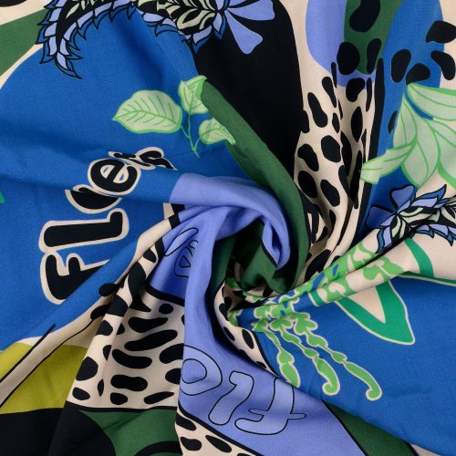 Viskose Popeline - Navina - blau/grün