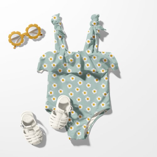 Badestoff Jersey - Marguerite - mint