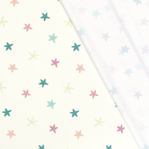 Badestoff Jersey - Little Starfish - wollweiß